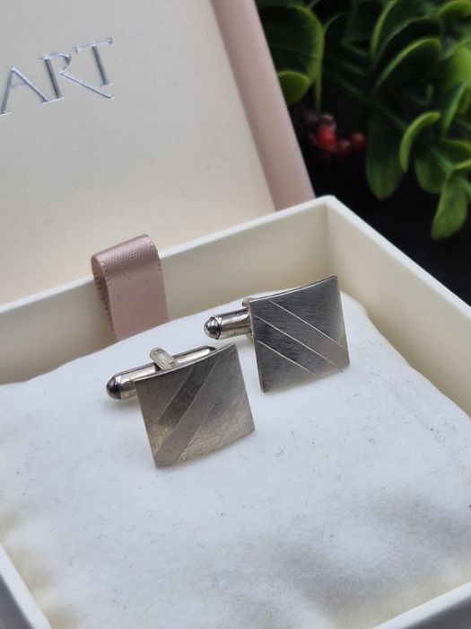 Srebro 925 srebrne spinki do mankietów koszuli