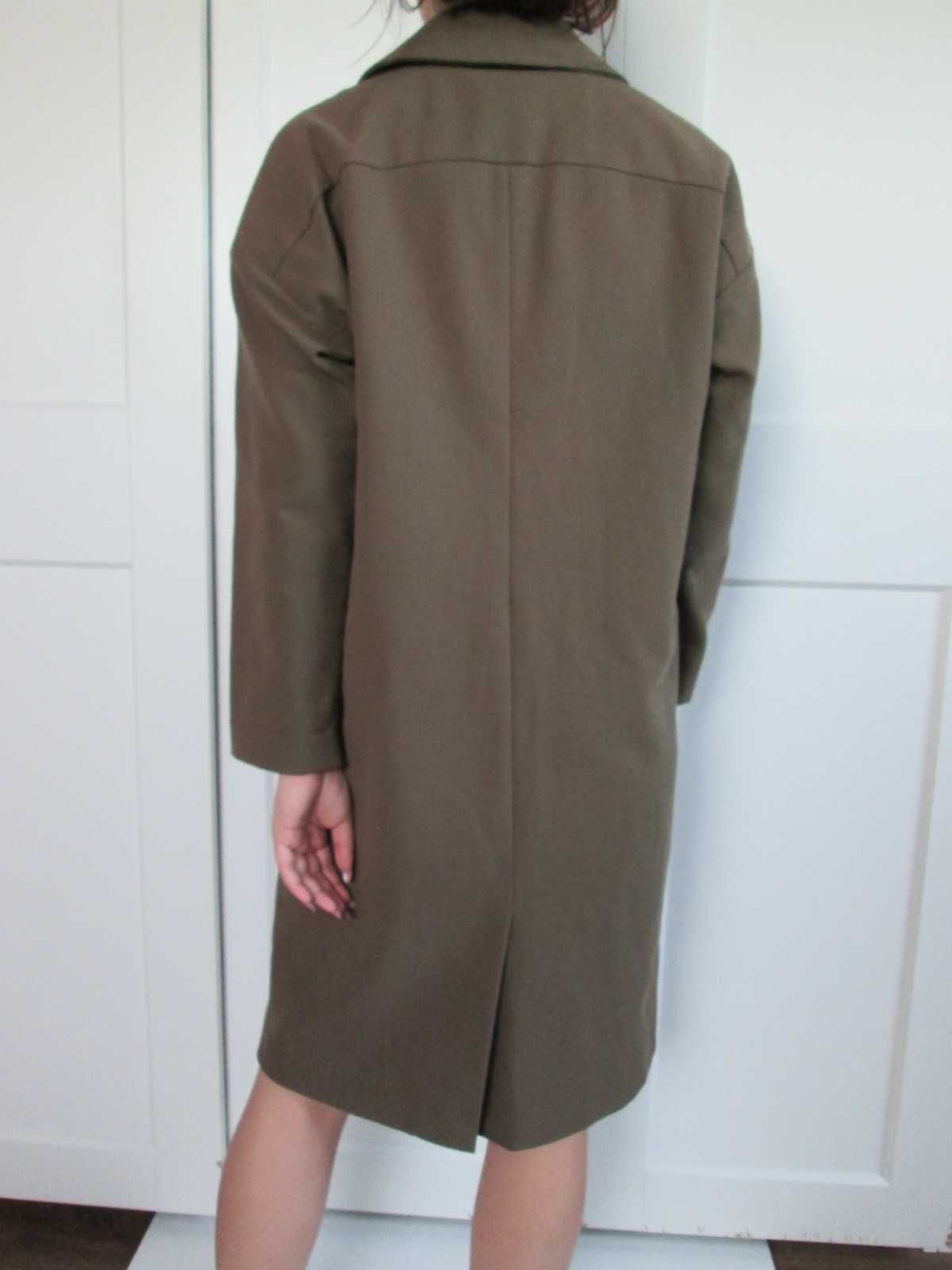 Mango lekki przejściowy pudełkowy płaszcz S M 36 38