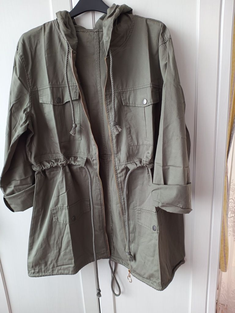 Nowa parka kurtka damska khaki S/M