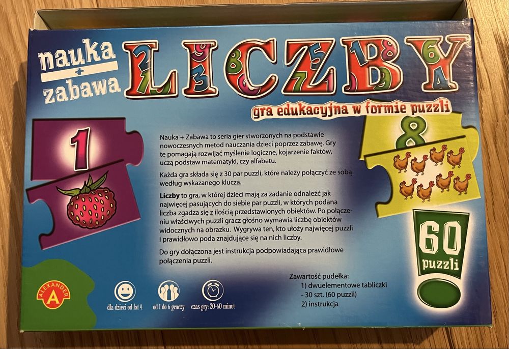 Gra edukacyjna Liczby Puzzle