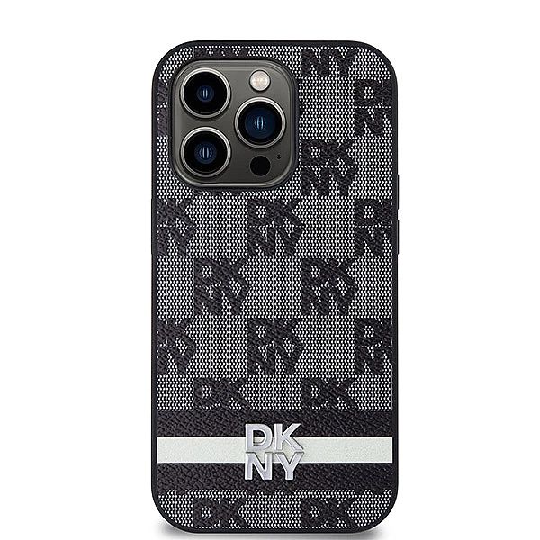 Etui DKNY Leather Checkered Mono Pattern & Printed Stripes na iPhone 1