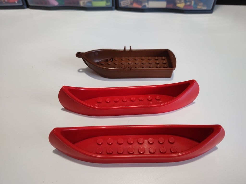 LEGO łódka i 2x canue