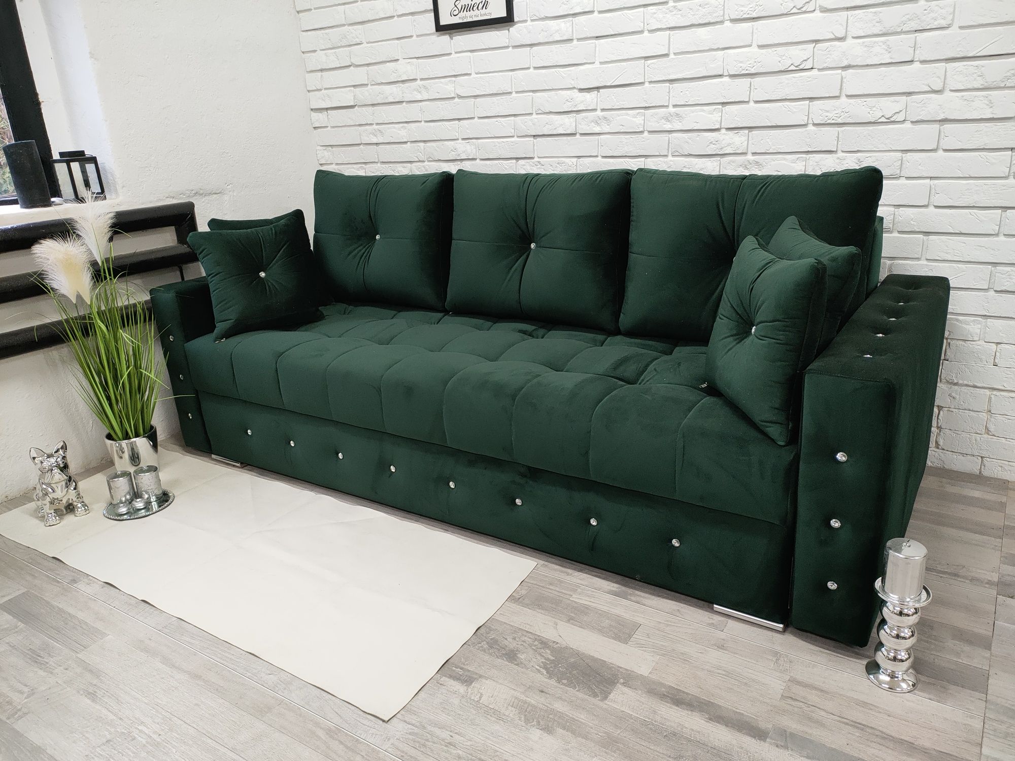 Sofa kanapa Samara Glamour sprężyny welur