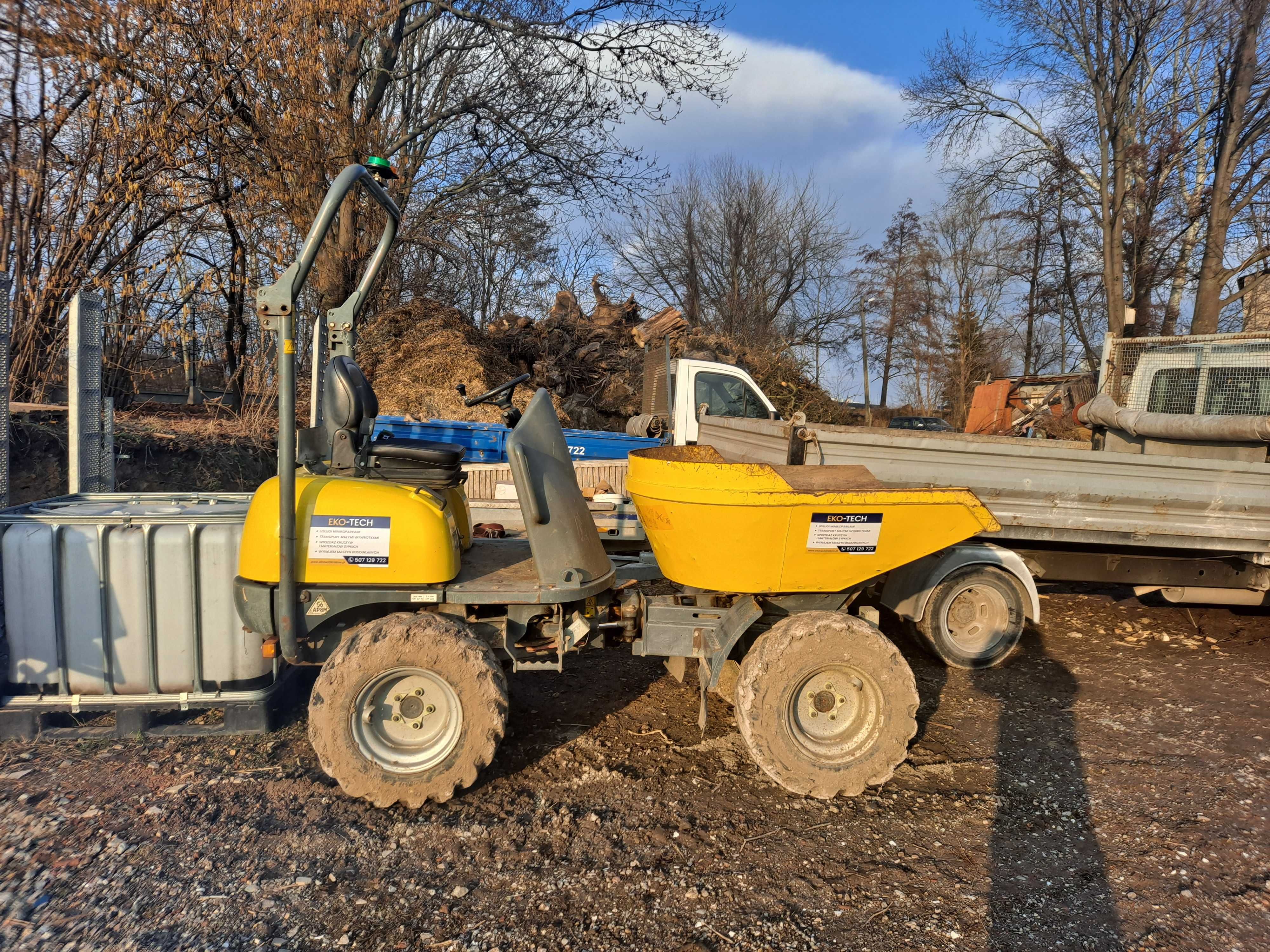 Wozidło budowlane 1,5 tony, usługi wozidłem, wozidło wynajem, wynajmę