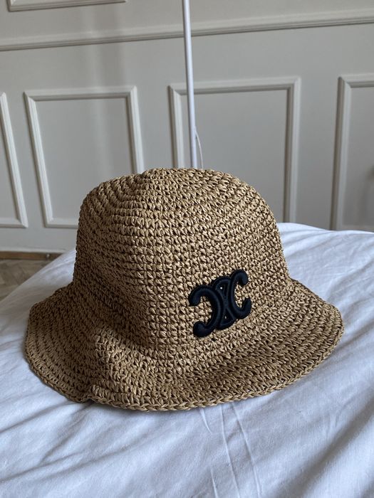 Жіноча соломʼяна панамка celine селін нова