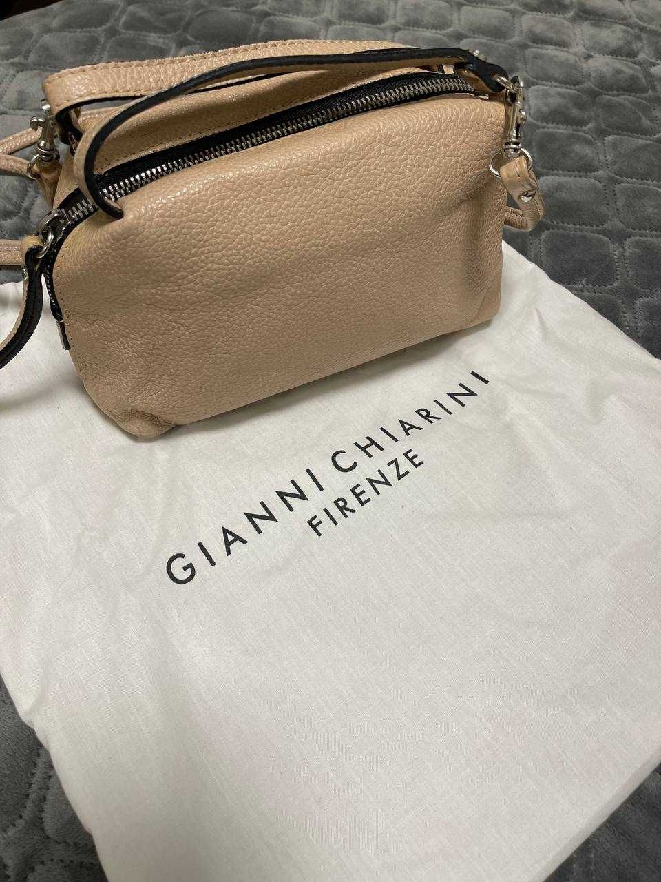 Gianni Chiarini сумка оригинал натуральная кожа молочная беж