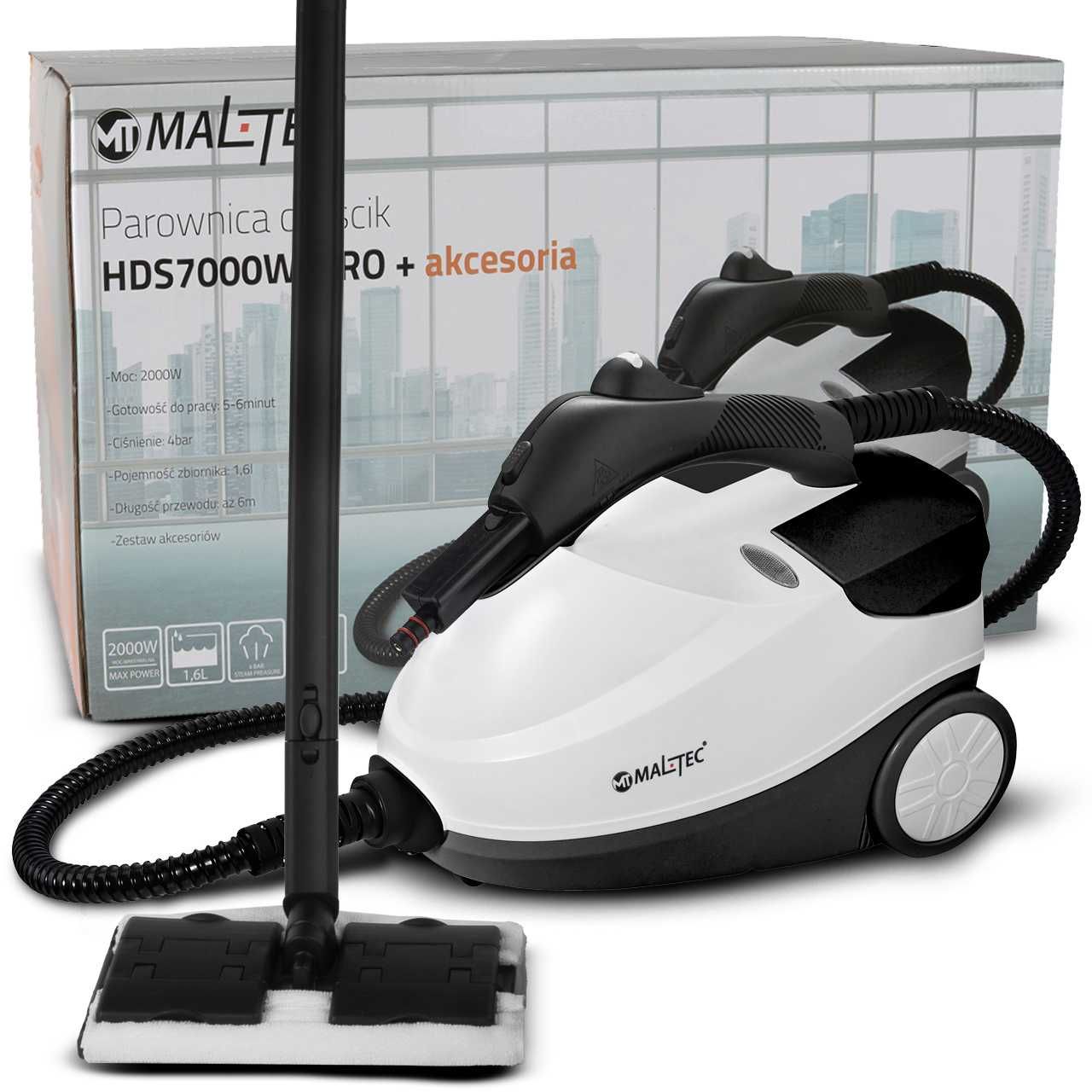 2000W! Польша! Пароочиститель Maltec (пароочищувач  , пароочісник)