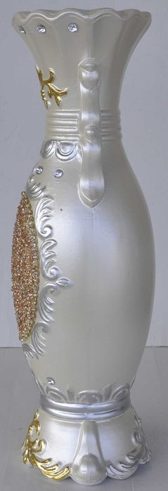 Wazon Ceramiczny na Susz Duży Bogato Zdobiony Powystawowy z Pęknięciem