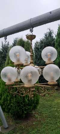 Mosiężny żyrandol lampa wisząca