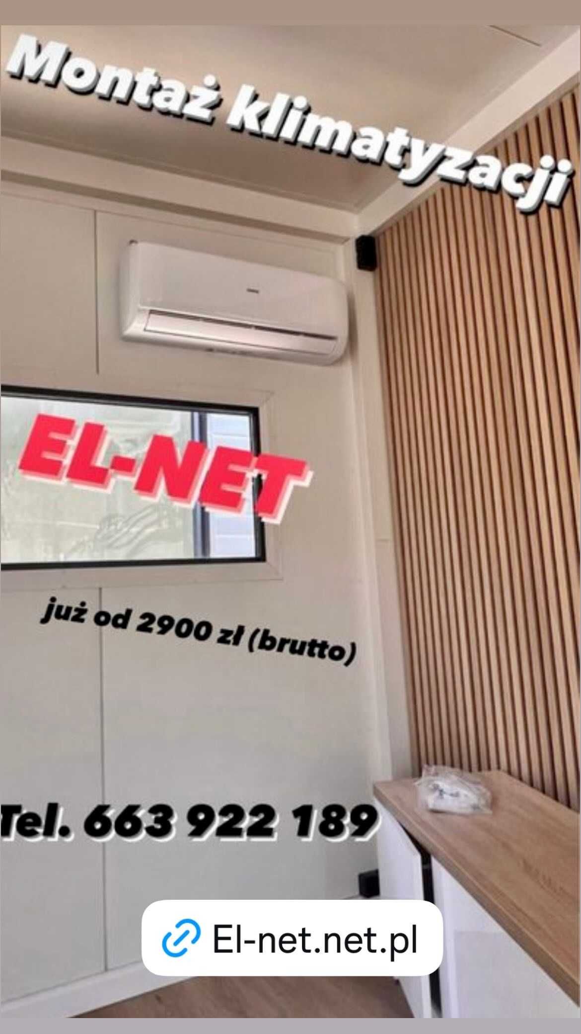 KLIMATYZACJA z montażem Rotenso 3,5kW hot 3300zł el-net.net.pl EL-NET