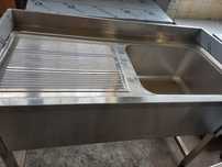 Bancada inox cuba grande dimensão