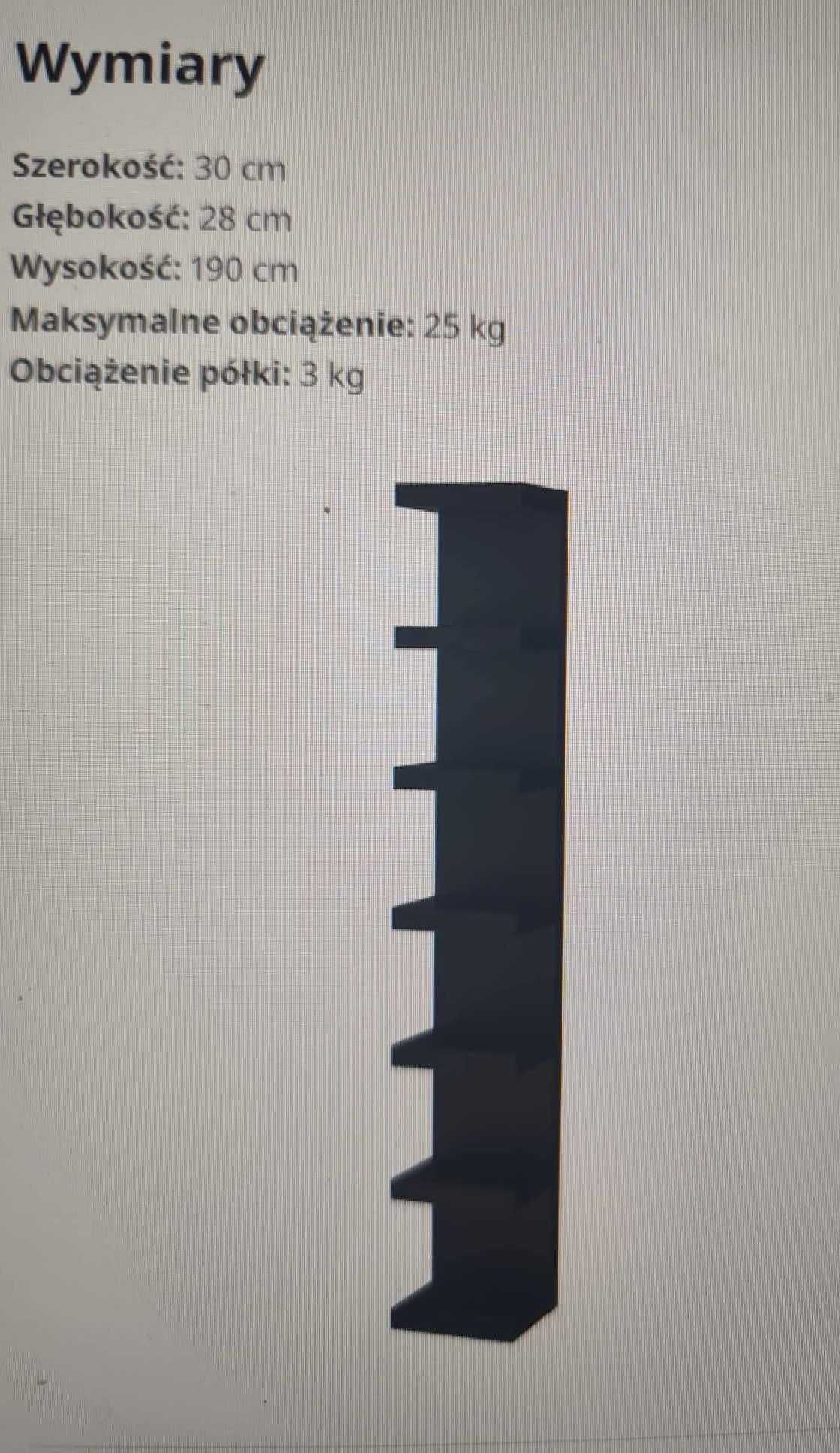 czarna półka scienna Lack Ikea