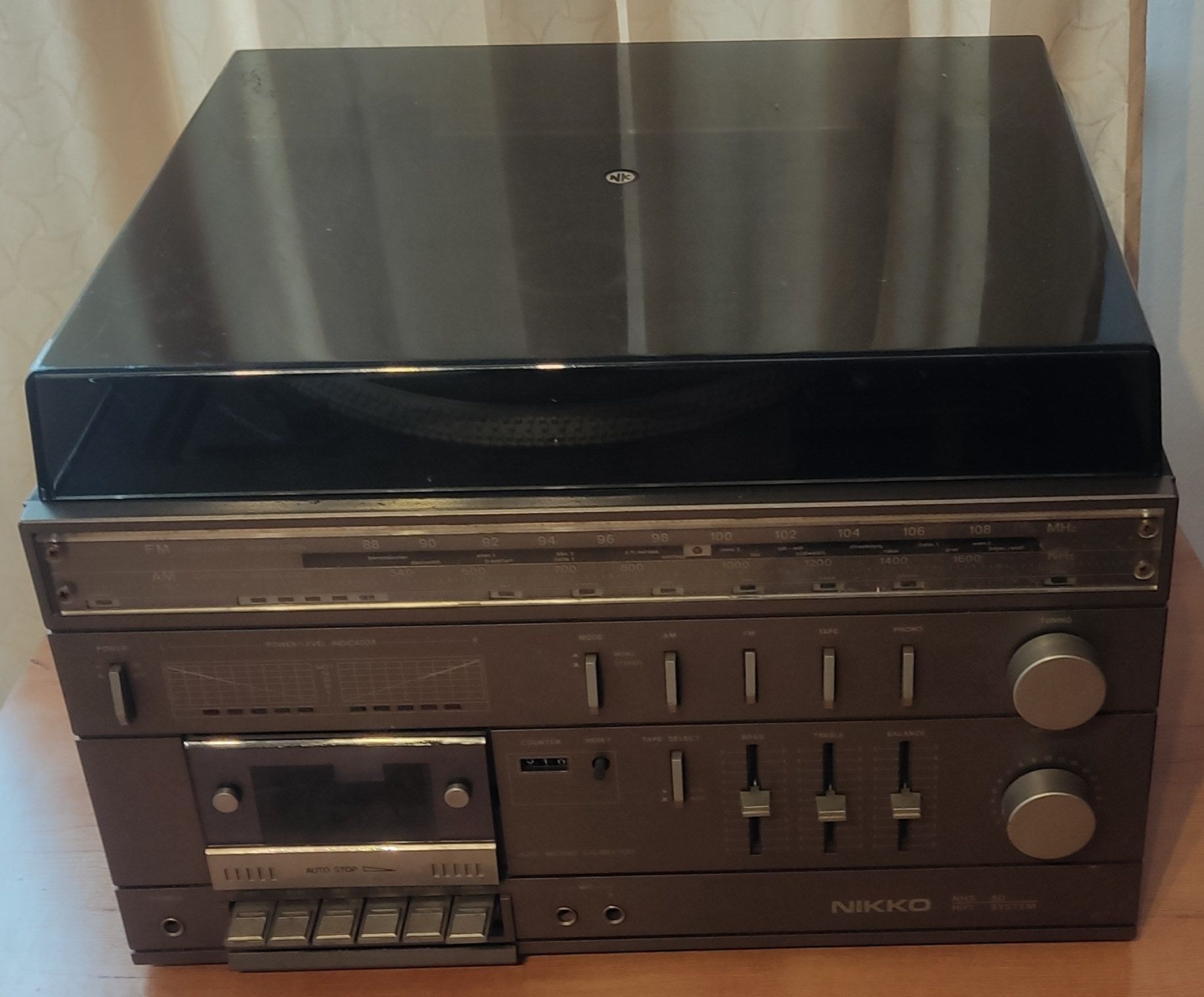 Gramofon Radio Deck Wzmacniacz COMBO NIKKO NHS50 wieża retro