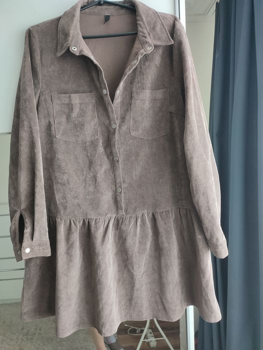 PULZ Jeans sukienka sztruksowa M