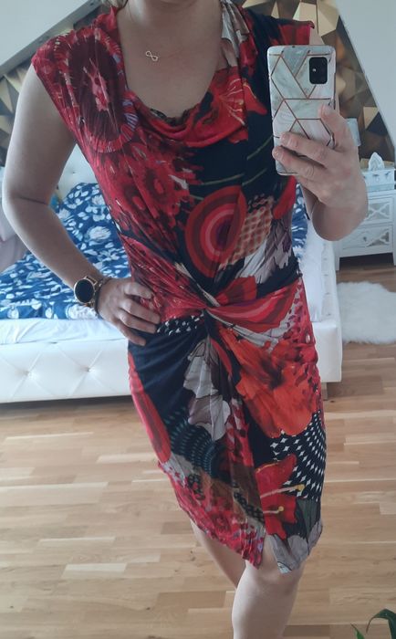 Sukienka kolorowa! Krótki rękaw! Rozmiar uniwersalny!