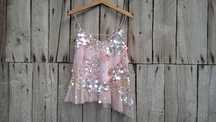 Top różowy cekiny river island 12 40 L bluzka nowa z metkami floral