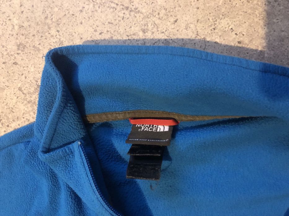 Оригінальна кофта TNF на 1/3 замку, синього кольору, худі, зіп-худі