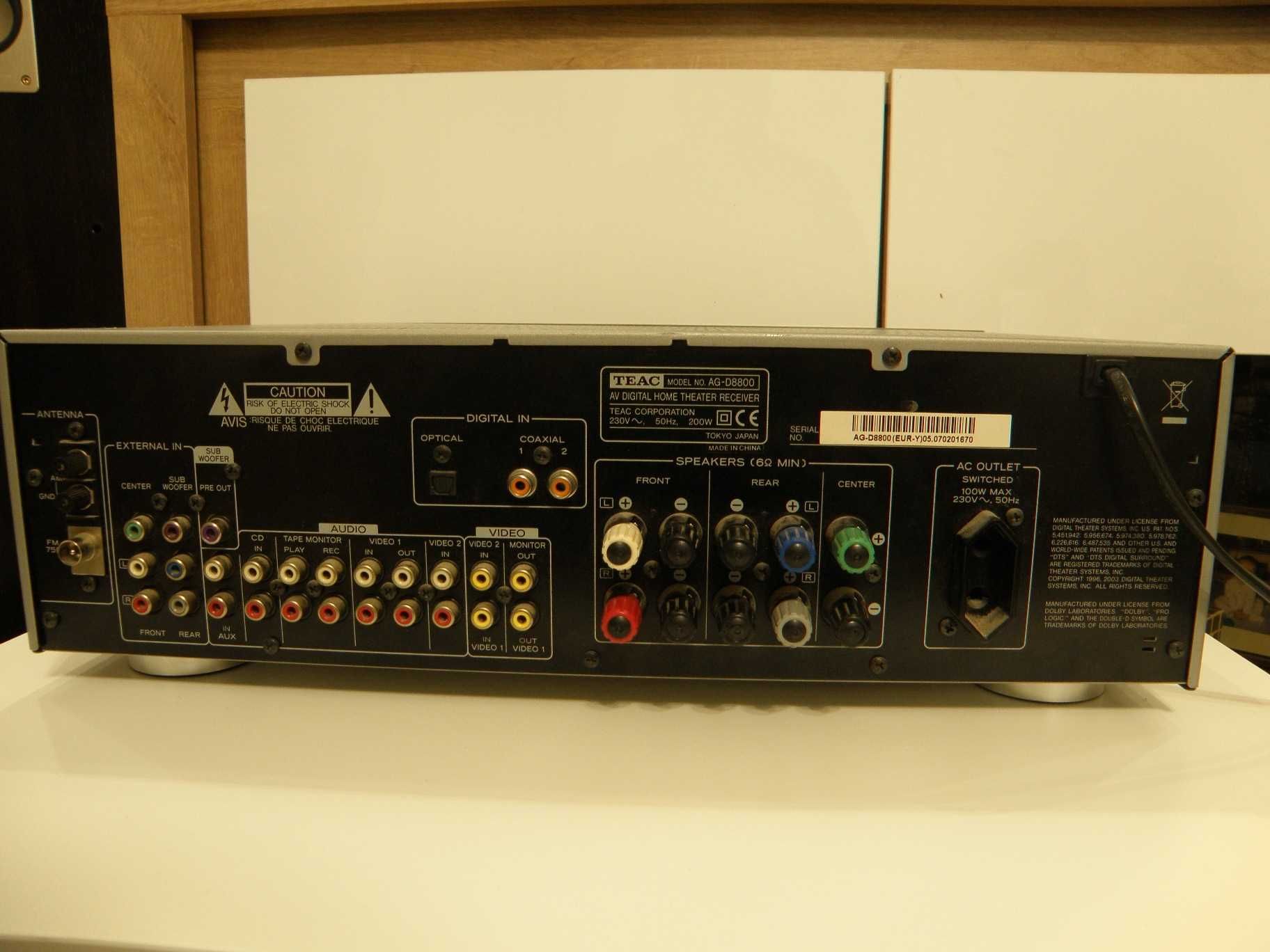 Amplituner TEAC AG - D8800 pilot i instrukcja w zestawie