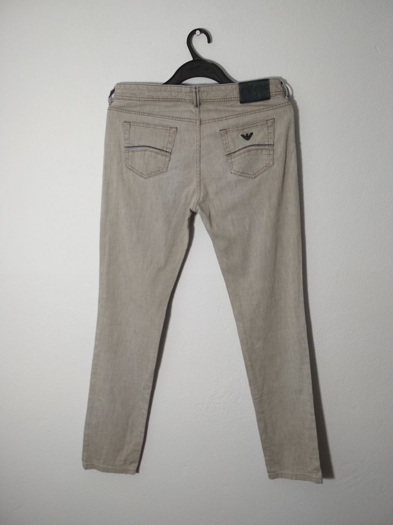 Armani Jeans szare/beżowe spodnie 31