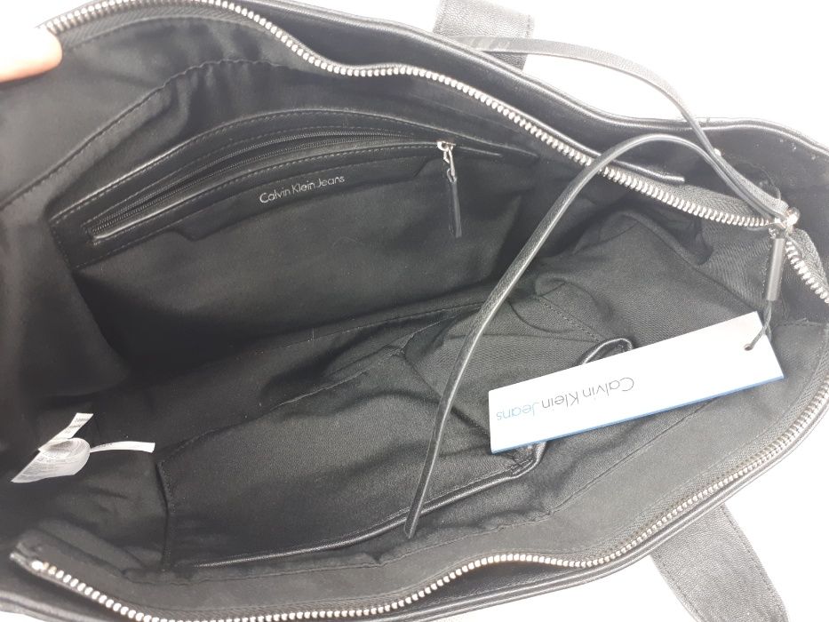 Nowa torebka CALVIN KLEIN czarna monogram shoperka pojemna torba