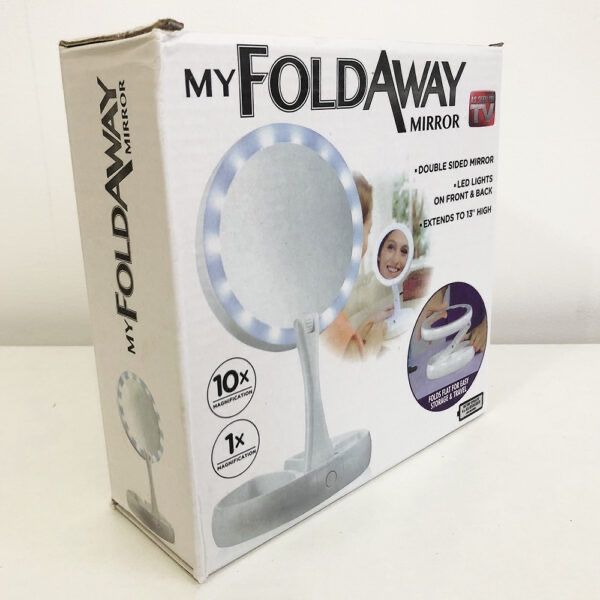 Дзеркало складне Fold Away з led підсвіткою, збільшуюче