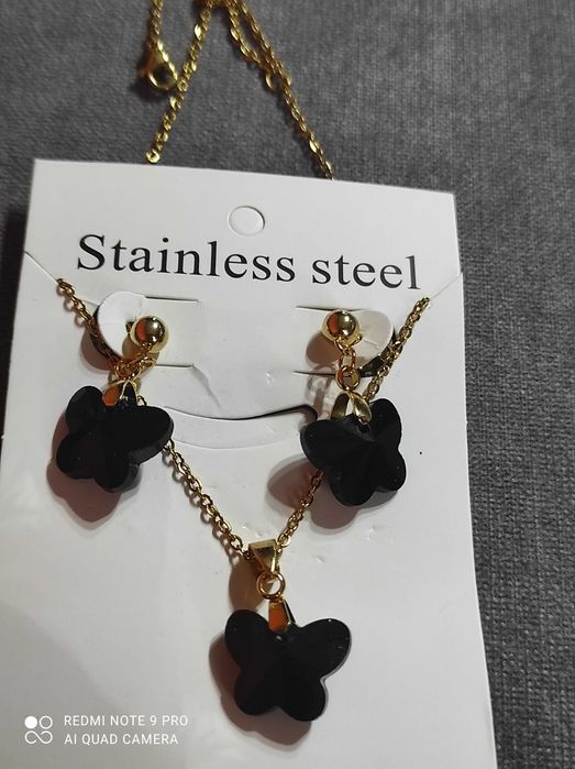 Zestaw biżuterii motylki