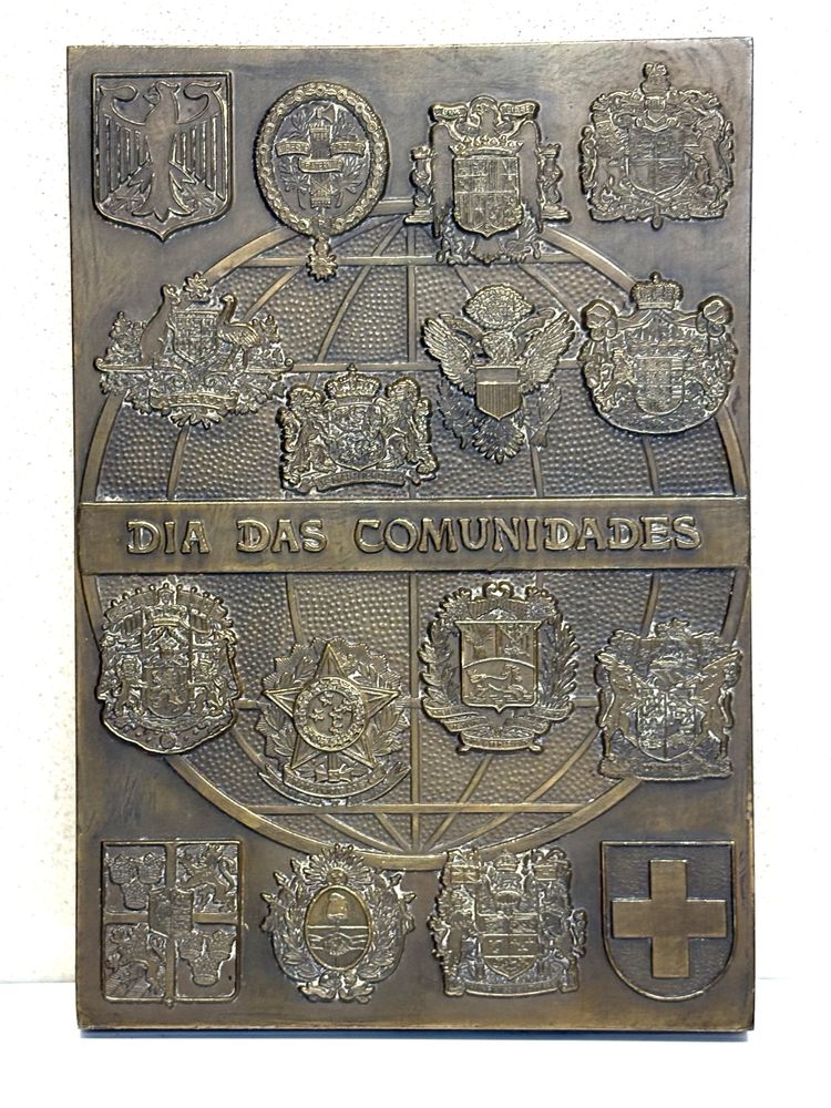 Antigas medalhas comemorativas em bronze Camões 1580 até 1980