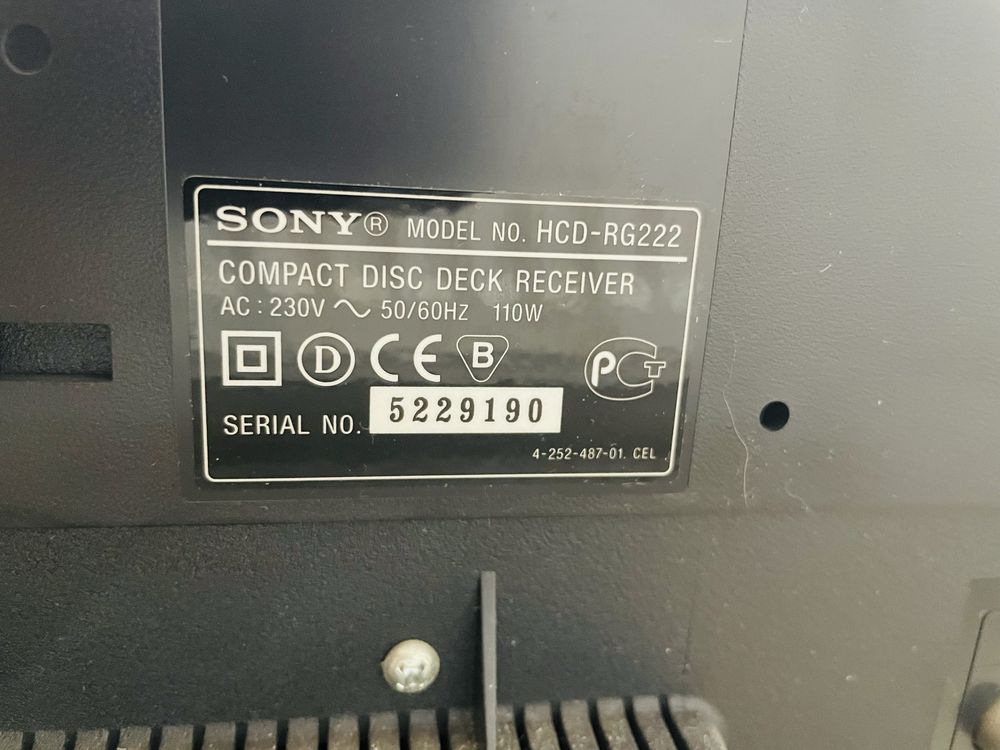 Miniwieza sony component system mhc-rg222