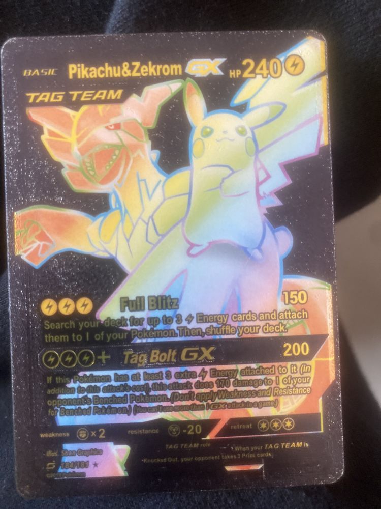 Karta pokemon orginalana Pikachu&Zekrom GX i 2 karta gratis