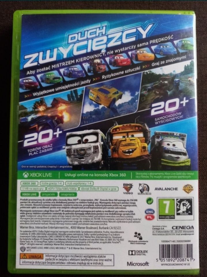 Gra Auta 3 Wysokie Obroty na xbox 360