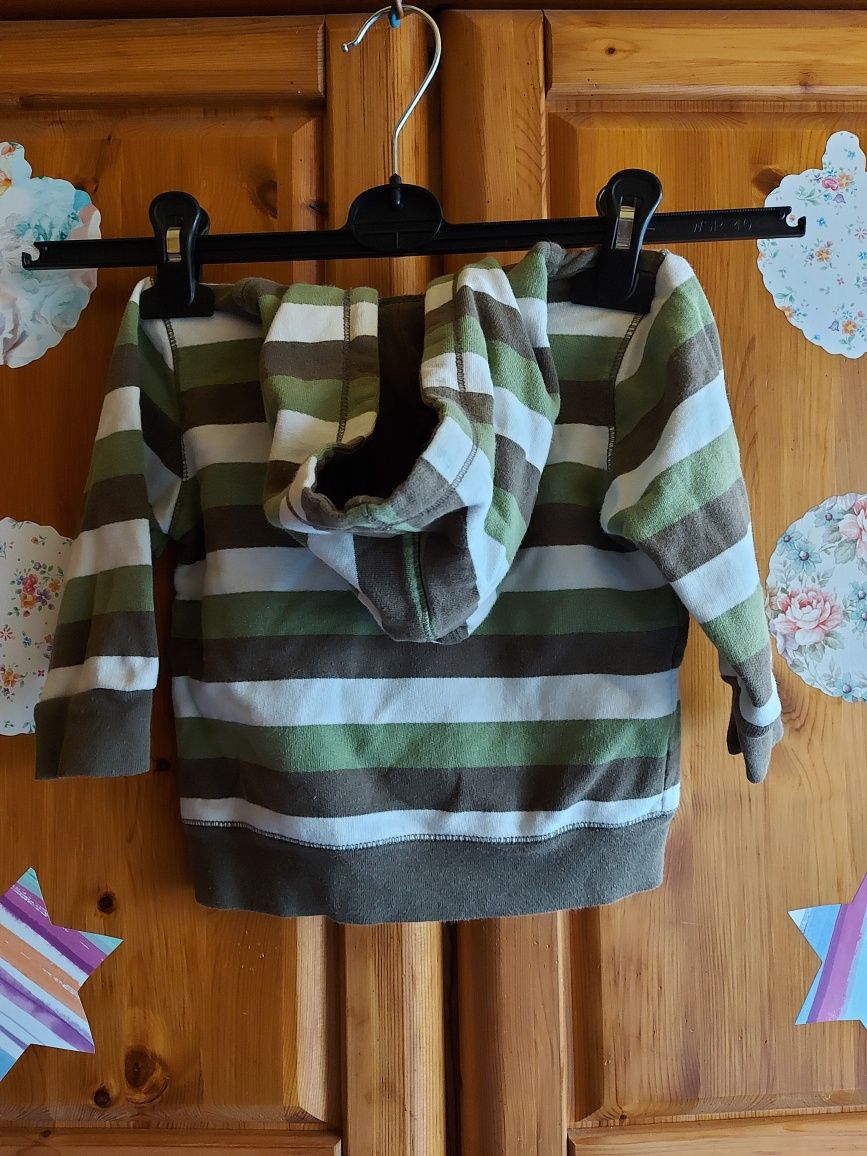 Bluza z kapturem dresowa dziecięca wiek 9/12/18 miesięcy firma H&M