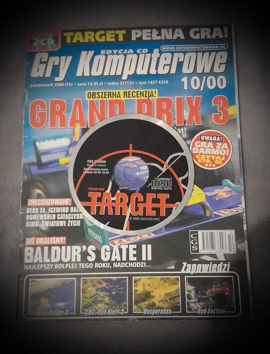 magazyn gry komputerowe październik 2000 + gra TARGET dla fanaktyków