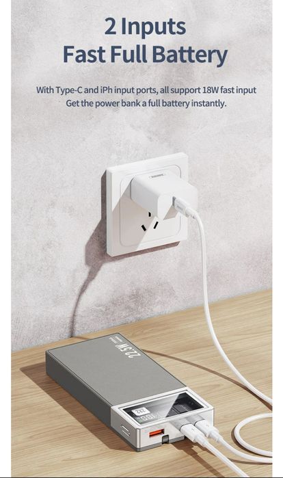 Стильный и мощный power bank на 20.000 ма 22,5 вт в стиле cyberpunk.