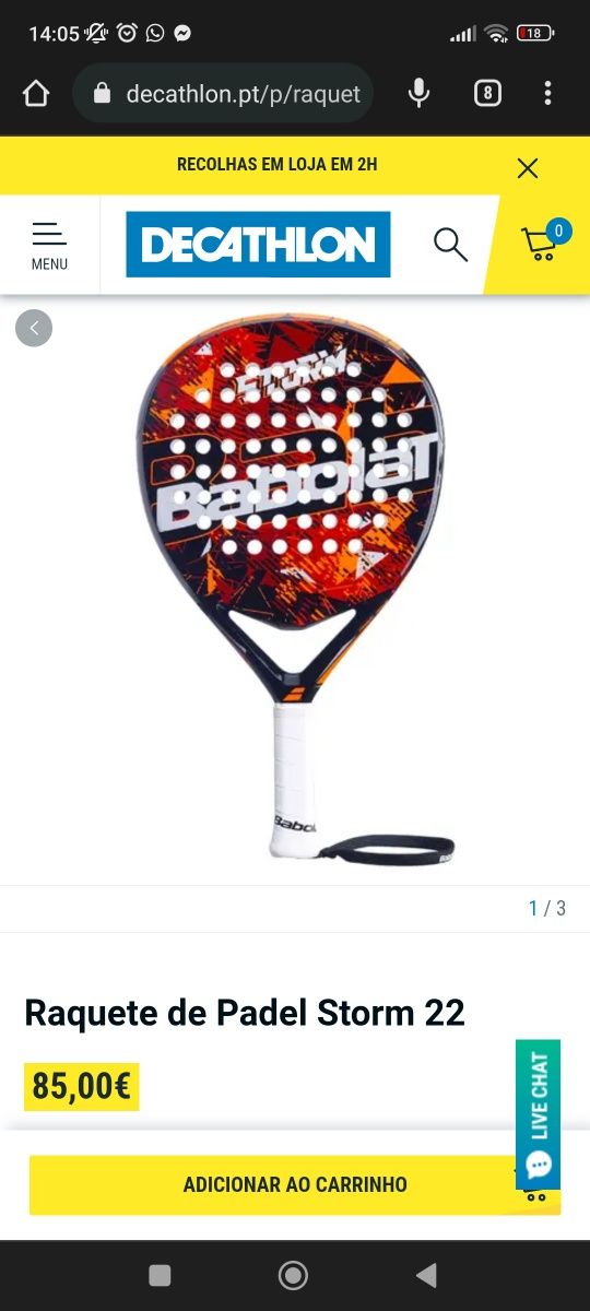 Raquete Babolat padel