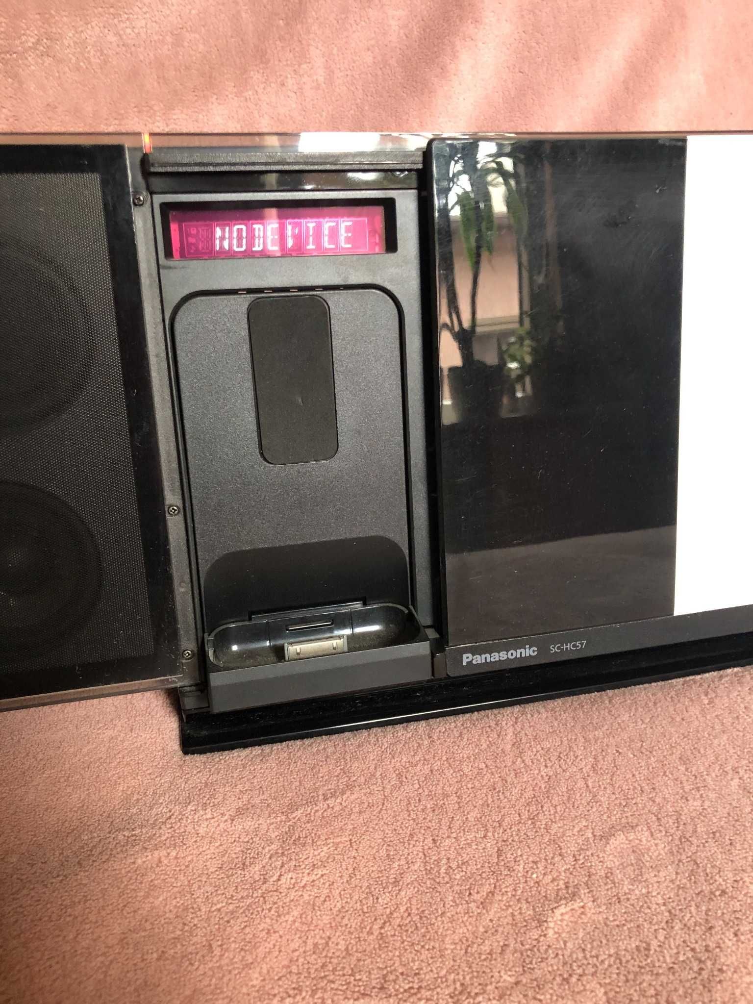 Panasonic SC-HC57 – Wieża audio z radiem, CD i stacją dokującą