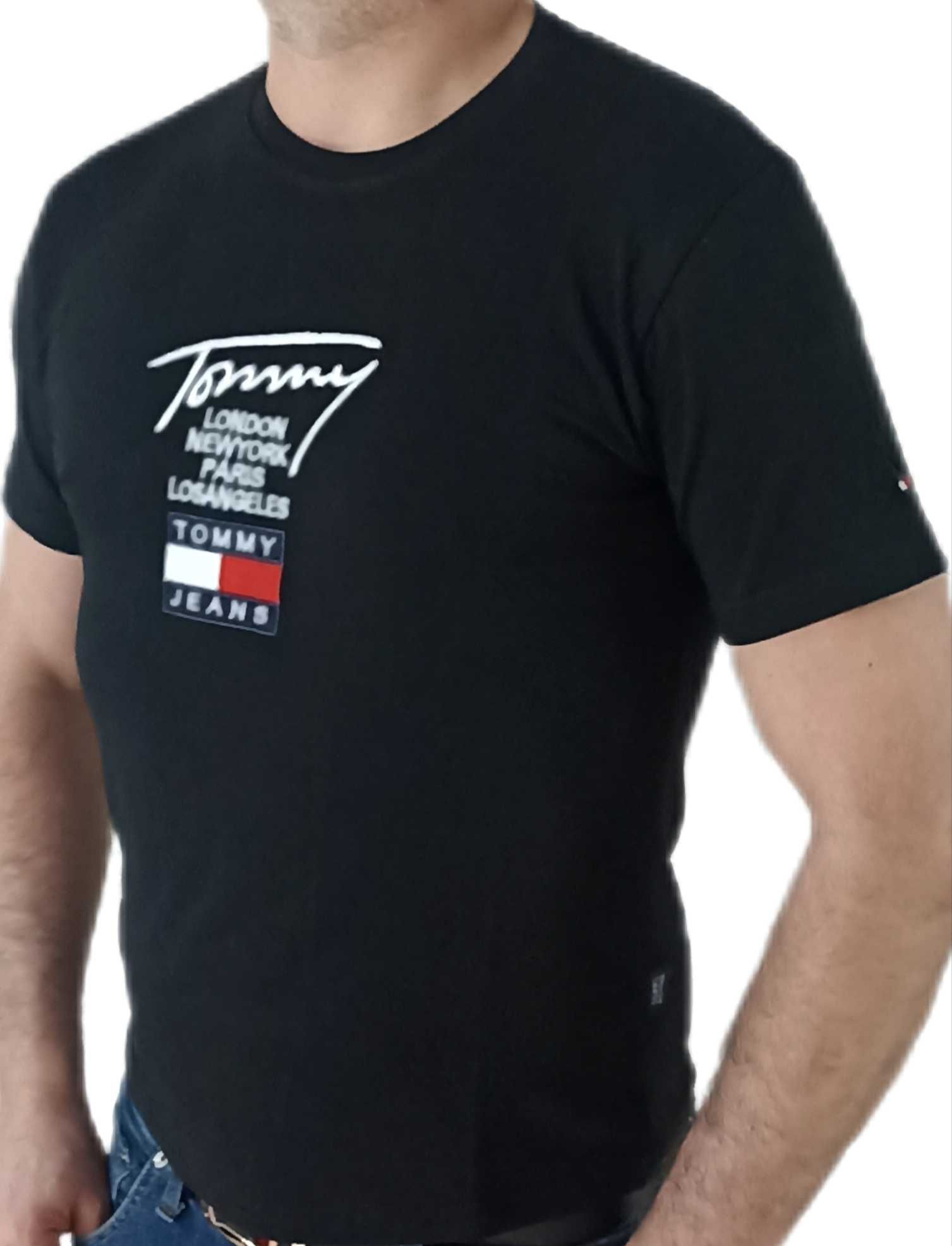 TOMMY HILFIGER T-shirt Koszulka Czarna roz. M,L,XL,XXL