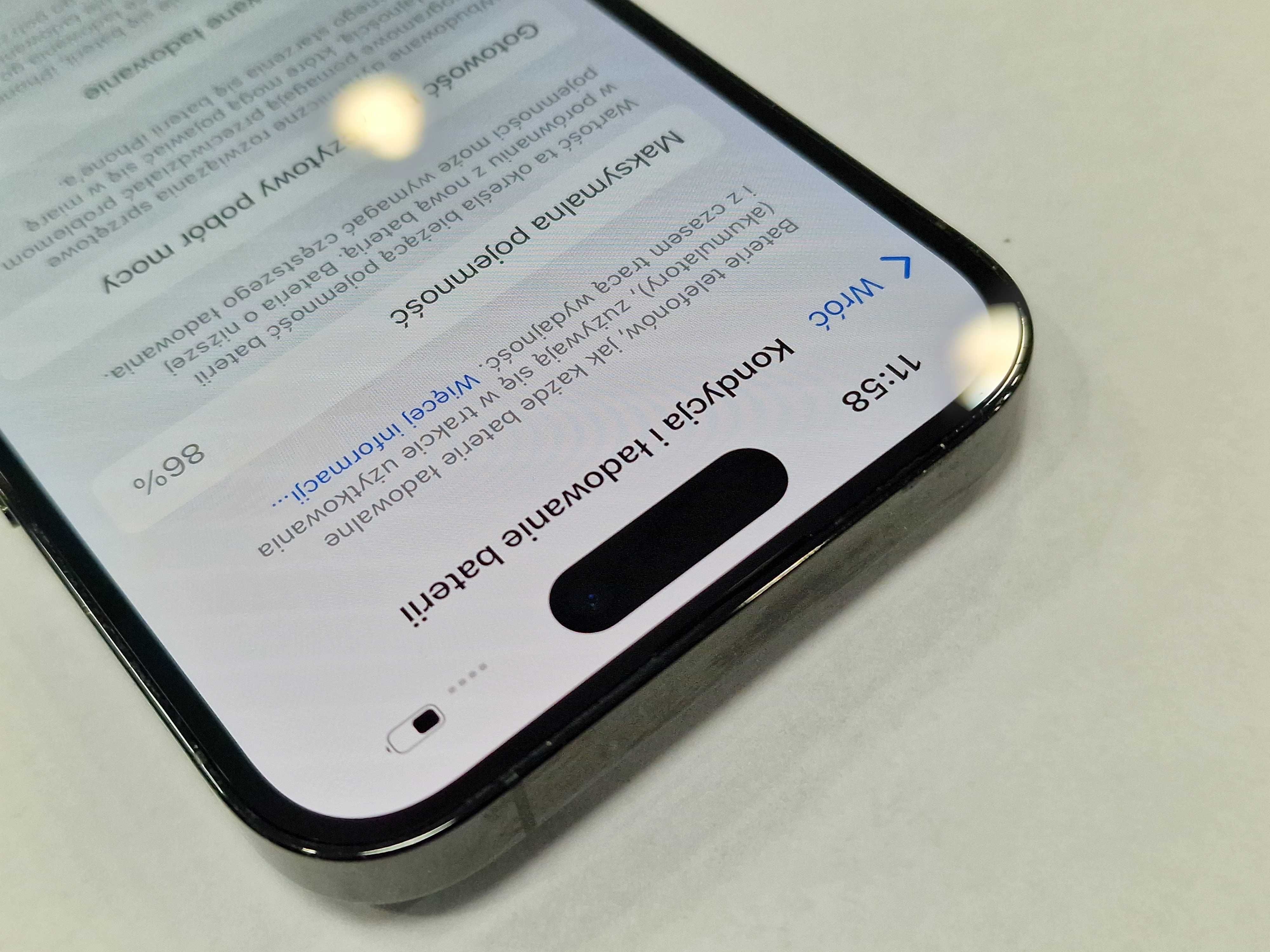 Iphone 14 PRO 128GB/ Space Black/ BAT 86%/ Grade A- + ładowarka