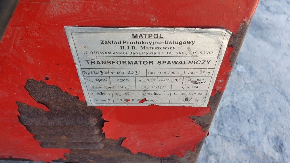 Spawarka transformatorowa MATPOL