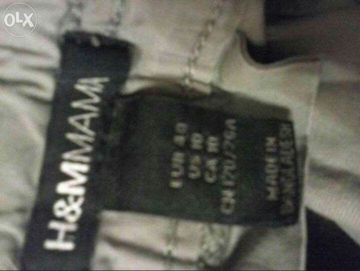 Spodnie ciążowe, bluzka tunika ciążowa H&M Mama, M/L