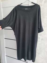Чёрное классическое трикотажное платье ,размер L