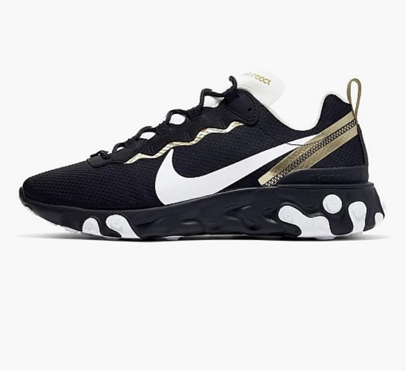 Nike react element 55 SE Black Metalic Gold