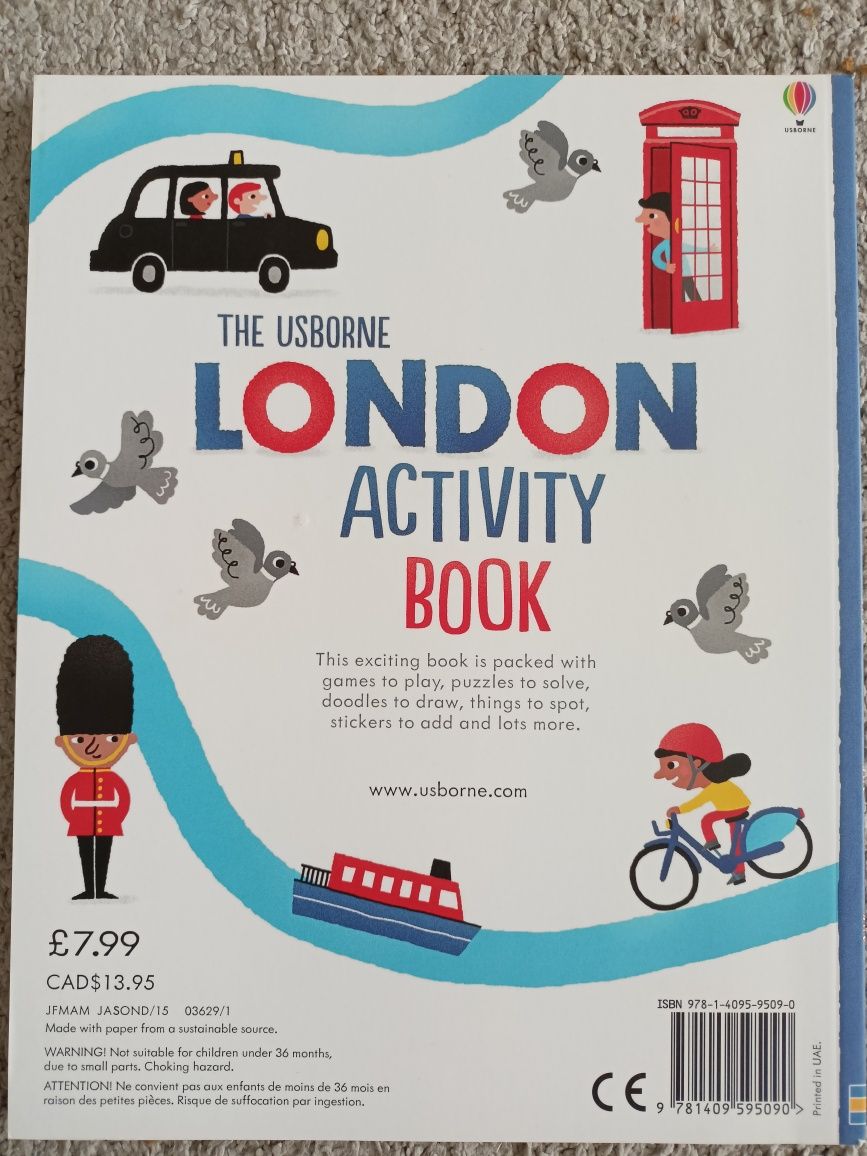 Usborne London Activity books z naklejkami