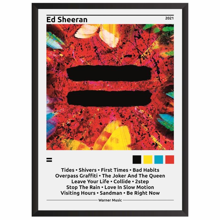 Plakat ed Sheeran album = w ramce