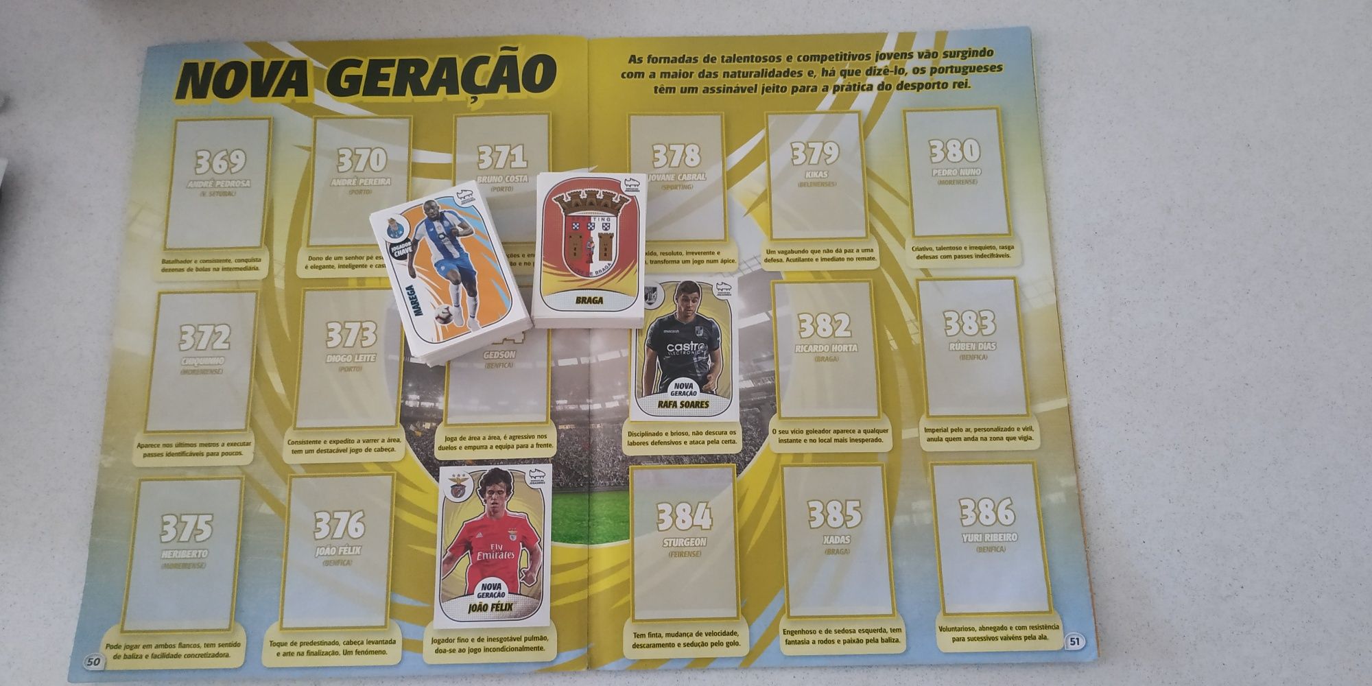 Caderneta 18/19 + Lote 400 Cromos incluí João Félix