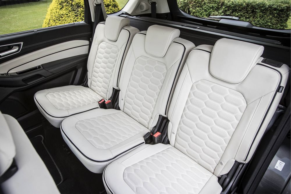Fotele Ford S-MAX MK2 GALAXY MK4 Vignale Biała Skóra Elektryczne