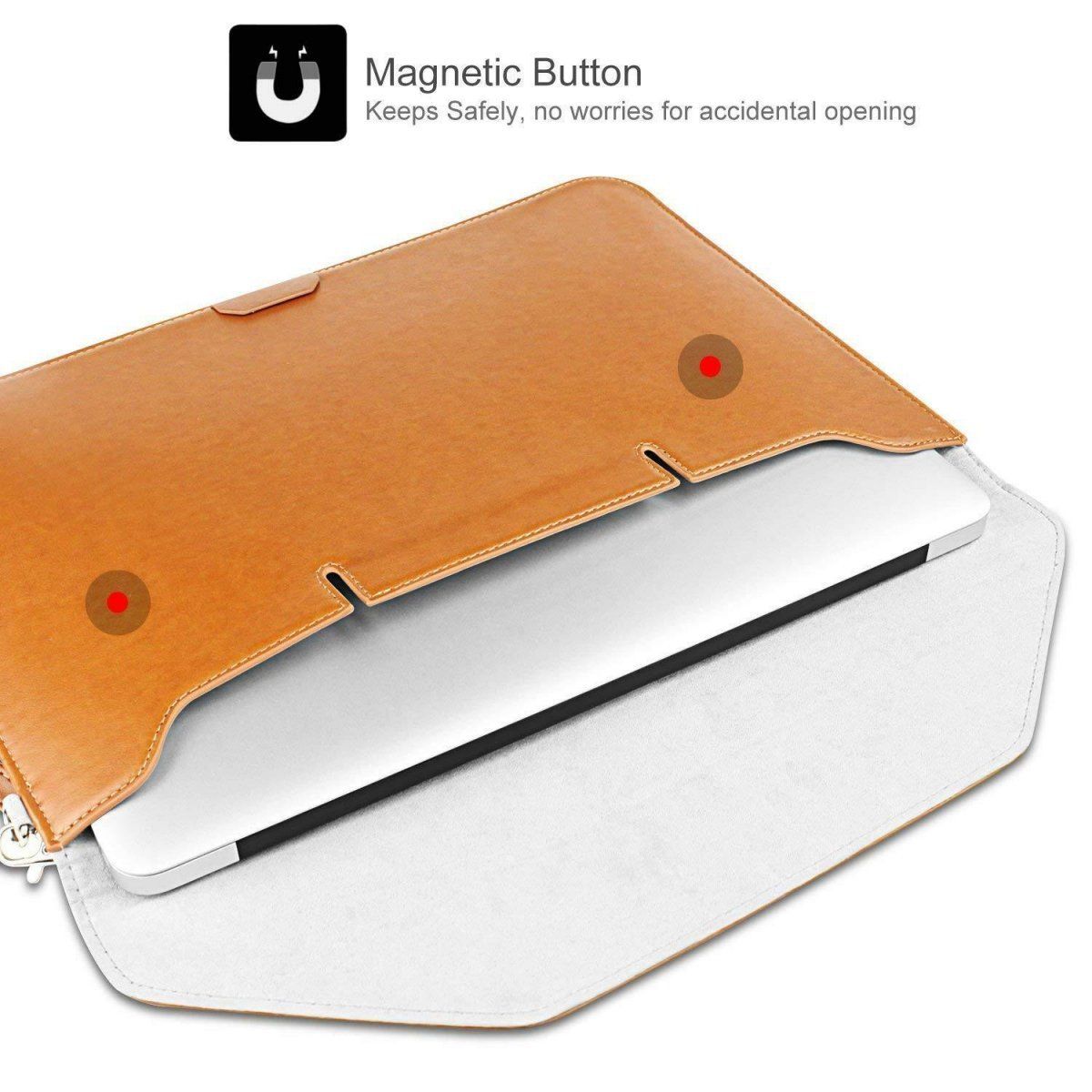 Vakoo Envelope Style - Skórzane Etui Macbook Air Pro 13-13.3 (Brązowe)
