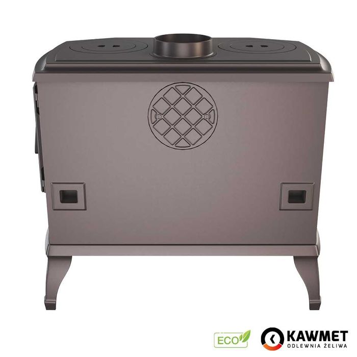 Piec żeliwny koza na drewno z fajerkami do gotowania kawmet p7 cooktop
