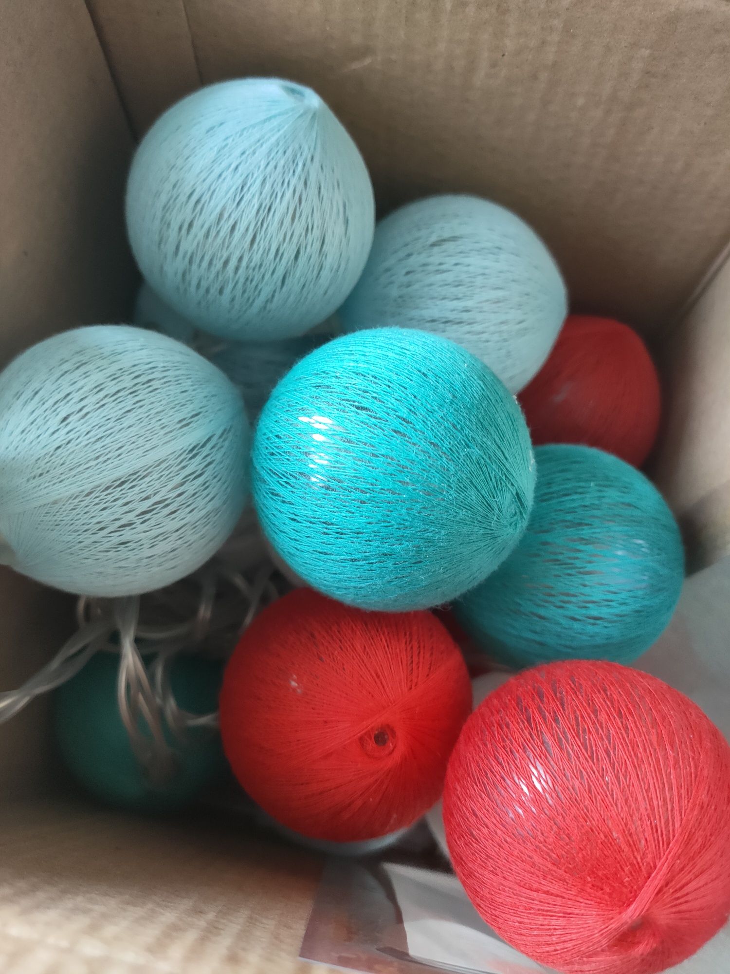 Girlanda ogrodowa cotton balls