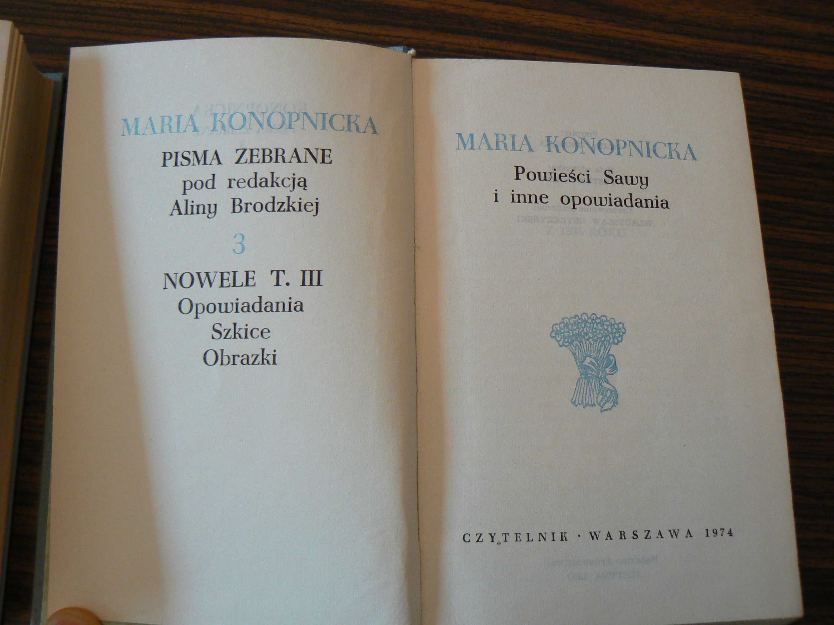Maria Konopnicka - Nowele