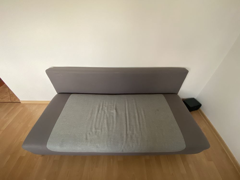 Łóżko rozkładane wersalka sofa szara pojemnik BRW Black Red White